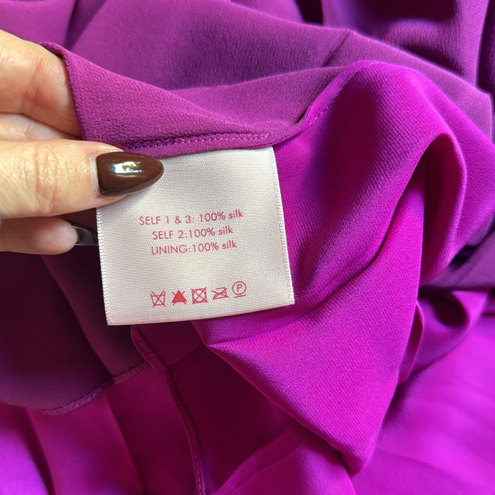 ROSKANDA SILK PURPLE DRESS - Picture 6 of 7